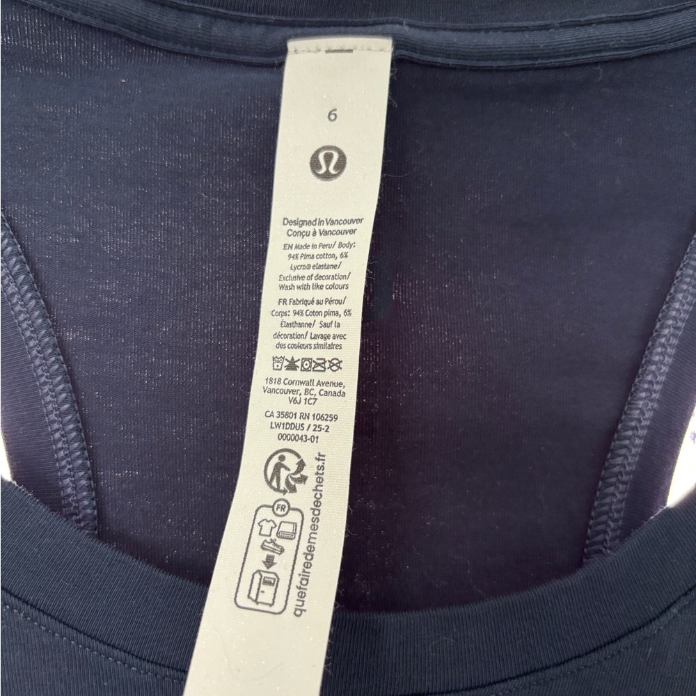 Lululemon Love Navy Tank Top - Picture 5 of 7